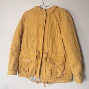 H&M divided heavy yellow utility jacket